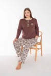 Senfoni 6102 Kadın Uzun Kollu Battal Pijama Takımı