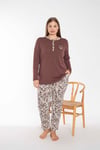Senfoni 6102 Kadın Uzun Kollu Battal Pijama Takımı
