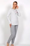 Vienetta 00426700000 Kadın Uzun Kollu Kayık Yaka Eteği Oval Manşetli Pijama Takımı