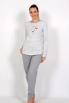 Vienetta 00426700000 Kadın Uzun Kollu Kayık Yaka Eteği Oval Manşetli Pijama Takımı