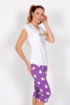 Vienetta 0080800830 Kadın Kısa Kollu Kaprili Pijama Takımı