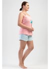 Vienetta 1101130448 Kadın İp Askılı Şortlu Büyük Beden Pijama Takımı
