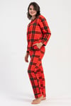 Vienetta 1618401119 Kadın Uzun Kollu Polar Pijama Takımı