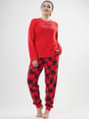 Vienetta 2010130186 Kadın Polar Büyük Beden Uzun Kollu Pijama Takımı