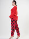 Vienetta 2010130186 Kadın Polar Büyük Beden Uzun Kollu Pijama Takımı