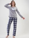 Vienetta 2010180282-B Kadın Polar Uzun Kollu Pijama Takımı