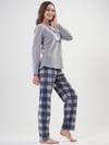 Vienetta 2010180282-B Kadın Polar Uzun Kollu Pijama Takımı