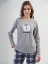 Vienetta 2010180282-B Kadın Polar Uzun Kollu Pijama Takımı
