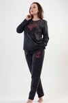 Vienetta 2010830832 Kadın Büyük Beden Uzun Kollu Pijama Takımı