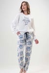 Vienetta 2020200358 Kadın Polar Uzun Kollu Pijama Takımı