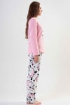 Vienetta 2030490218 Kadın Polar Uzun Kollu Pijama Takımı