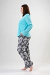 Vienetta 2031640558 Kadın Büyük Beden Uzun Kollu Pijama Takımı
