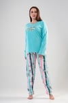 Vienetta 2031770157 Kadın Büyük Beden Uzun Kollu Pijama Takımı