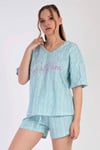 Vienetta 2111880839 Kadın Kısa Kollu Şortlu Pijama Takımı
