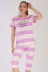 Vienetta 2112111494 Kadın Kısa Kollu Kaprili Pijama Takım