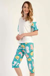 Vienetta 2123380603 Kadın Kısa Kollu Kaprili Pijama Takımı