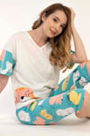 Vienetta 2123380603 Kadın Kısa Kollu Kaprili Pijama Takımı