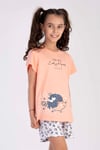 Vienetta 2127127601 Kız Çocuk Kısa Kollu Şortlu Pijama Takımı