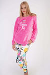 Vienetta 3030850298-B Kadın Uzun Kollu Welsoft Pijama Takımı