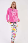 Vienetta 3030850298-B Kadın Uzun Kollu Welsoft Pijama Takımı