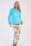 Vienetta 3030850298-B Kadın Uzun Kollu Welsoft Pijama Takımı