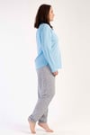 Vienetta 3031080771 Kadın Büyük Beden Uzun Kollu Pijama Takımı