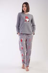 Vienetta 3031790449 Kadın Polar Uzun Kollu Pijama Takımı