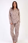 Vienetta 3040430157 Kadın Polar Büyük Beden Uzun Kollu Pijama Takımı