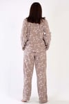 Vienetta 3040430157 Kadın Polar Büyük Beden Uzun Kollu Pijama Takımı
