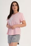 Vienetta 3120130000 Kadın Kısa Kollu Şortlu Büyük Beden Pijama Takımı