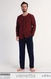 Vienetta 3121222440 Erkek Uzun Kollu Pamuklu Pijama Takımı