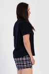 Vienetta 4010245443 Kadın Kısa Kollu Şortlu Büyük Beden Pijama Takımı