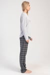 Vienetta 4050090871 Kadın Uzun Kollu Pamuklu Suprem Pijama Takımı