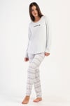 Vienetta 4051790881 Kadın Uzun Kollu Pamuk Suprem Pijama Takımı