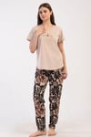 Vienetta 4080643526 Kadın Büyük Beden Kısa Kollu Pijama Takımı