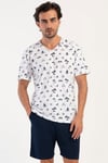 Vienetta 4081691348 Erkek Kısa Kol Şortlu Pijama Takımı