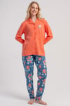 Vienetta 5030649741 Kadın Uzun Kollu Önden Düğmeli B.B. Pijama Takımı