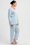 Vienetta 5032430483 Kadın Uzun Kollu Önden Düğmeli B.B. Pijama Takımı