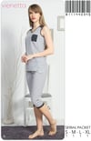 VIENETTA 8111440345 KADIN PİJAMA CAPRI