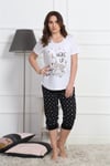 VIENETTA 9020781462 KADIN PİJAMA KISA KOL CAPRI