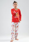 Vienetta Erkek Çocuk Kırmızı Uzun Kollu Pijama Takımı 2041660611