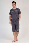 Vienetta Erkek Füme Kısa Kollu Kapri Pijama Takımı