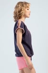 Vienetta (Füme) Kadın Kısa Kollu Şortlu Pijama Takımı 1114980624