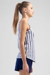 Vienetta (İndigo) Kadın İp Askılı Şortlu Pijama Takımı 1101200448
