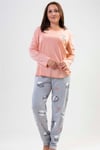 Vienetta Kadın Büyük Beden Uzun Kollu Pijama Takımı