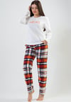 Vienetta Kadın Ekru Polar Uzun Kollu Pijama Takımı 2010038758-A