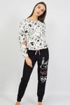 Vienetta Kadın Gri Melanj Uzun Kol Beli Paçası Büzgülü Pijama Takım 1061301111