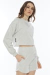 Vienetta Kadın (Gri Melanj) Uzun Kollu Şortlu Pijama Takımı 2015600000 