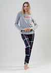 Vienetta Kadın Gri Uzun Kollu Pijama Takımı 2041860013
