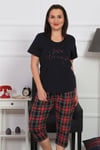 Vienetta Kadın Kısa Kollu Battal Pijama Takımı